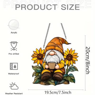 1 Stück Zwergsonnenblume Dekorative Anhänger Hängende Dekoration Hängeanhänger Windspiel Sonnenfänger Heimfenster Schmuckstück Gartendekoration
