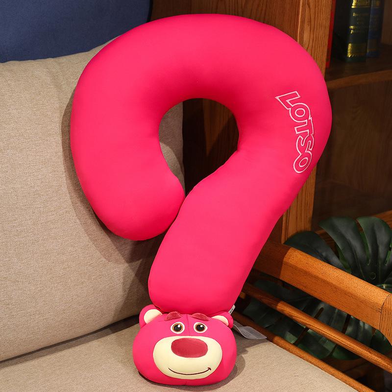 Creative Question Mark Neck Pillow Car Ice Silk Multifunctional Pillow Office Lunch Break Neck Care Holiday Gift for Women