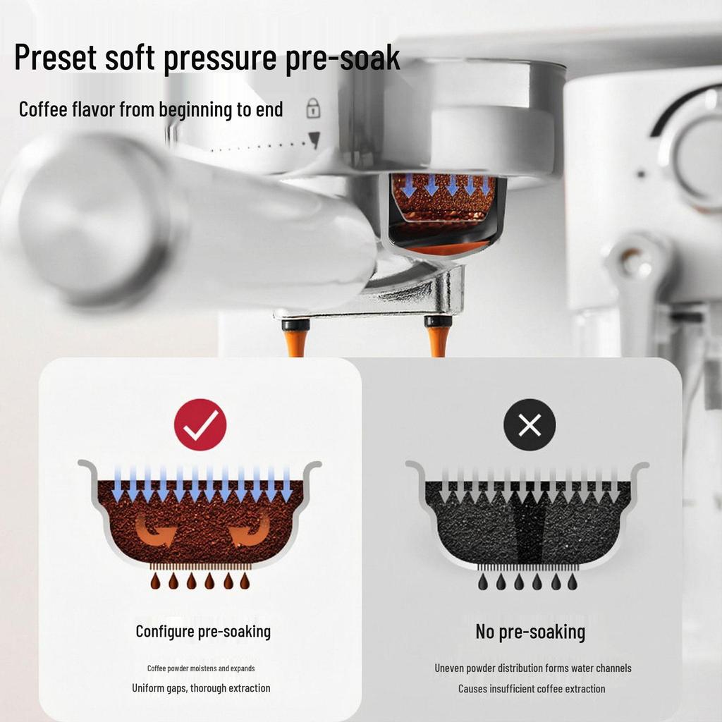 Italian Fancy Coffee Machine with Milk Tank, Auto Frothing, Color Screen, Smart Control, Dual Hot/Cold Extraction
