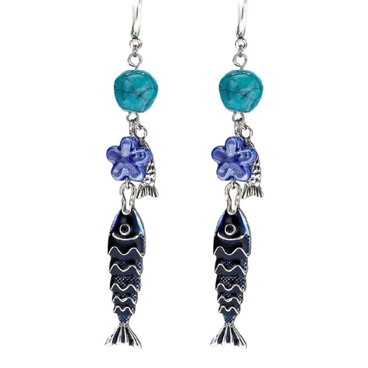 

Elegant Sea Creature Drop Earrings Shimmering Star Detail Alloy Materials for Gift Giving 1