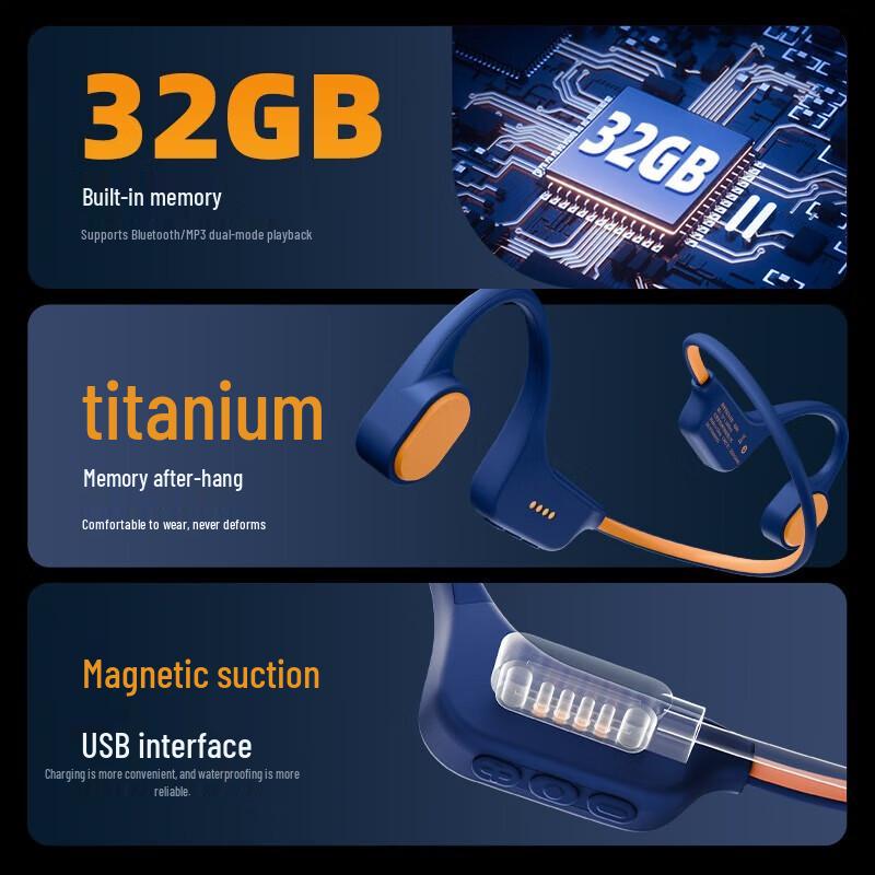 aigo GS06 IPX8 Waterproof Bone Conduction Sports Earphones