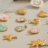  Ocean Style Hot Sale Small Animal DIY Pendant Accessories Waterproof Smooth Metal Handmade Polished Jewelry