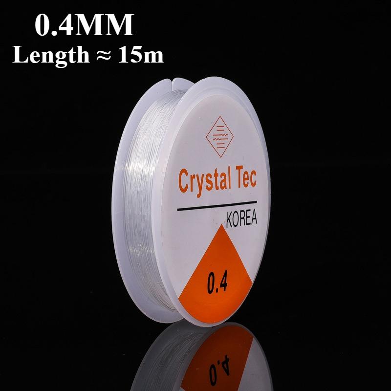 

12/6/1 рулон Прозрачная полиэстеровая эластичная нить для браслетов, эластичная проволока для бисера для изготовления ювелирных изделий и браслетов, DIY рукоделие 0,4-1,0 мм 0.4MM,1PC