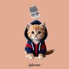 Cartoon Cute 2D Flat Cat Design Clothing Acrylic Mobile Phone Dust Plug Stopper Pendant Gifts for IPhone and Type-C Decoration2