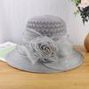 Mesh Flower Organza Fisherman's Hat Children Summer Breathable Sun Visor Elegant Dome Sun Hat