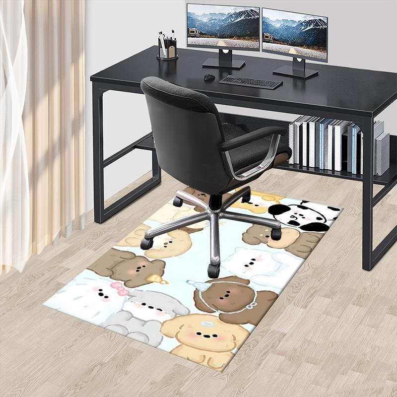 Cute Animal Theme Chair Mat Office Carpet Cute Animal Print Chair Mat for Home Decor, Suitable for Bedroom, Living Room, Various Rooms Gift Idea