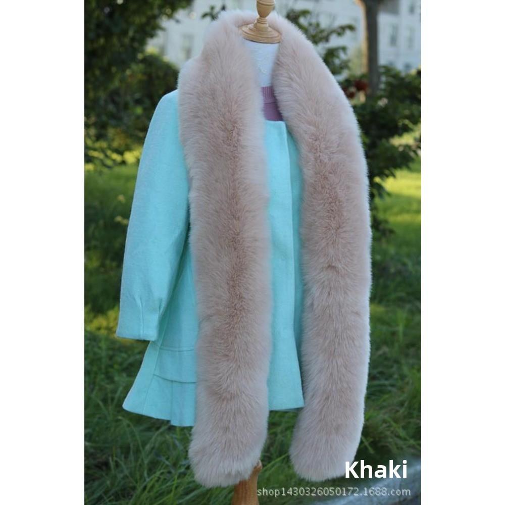 Herbst und Winter Imitat Pelzkragen Imitat Fuchspelz Waschbärpelz Schal Verlängert Dick Schal Warmer Schal Schal Pelzkragen