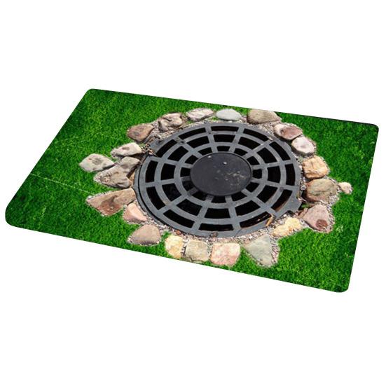 Floor Mat 3D Optical Illusion Rug with Realistic Hole Effect High-Resolution Printing Non-Slip Soft