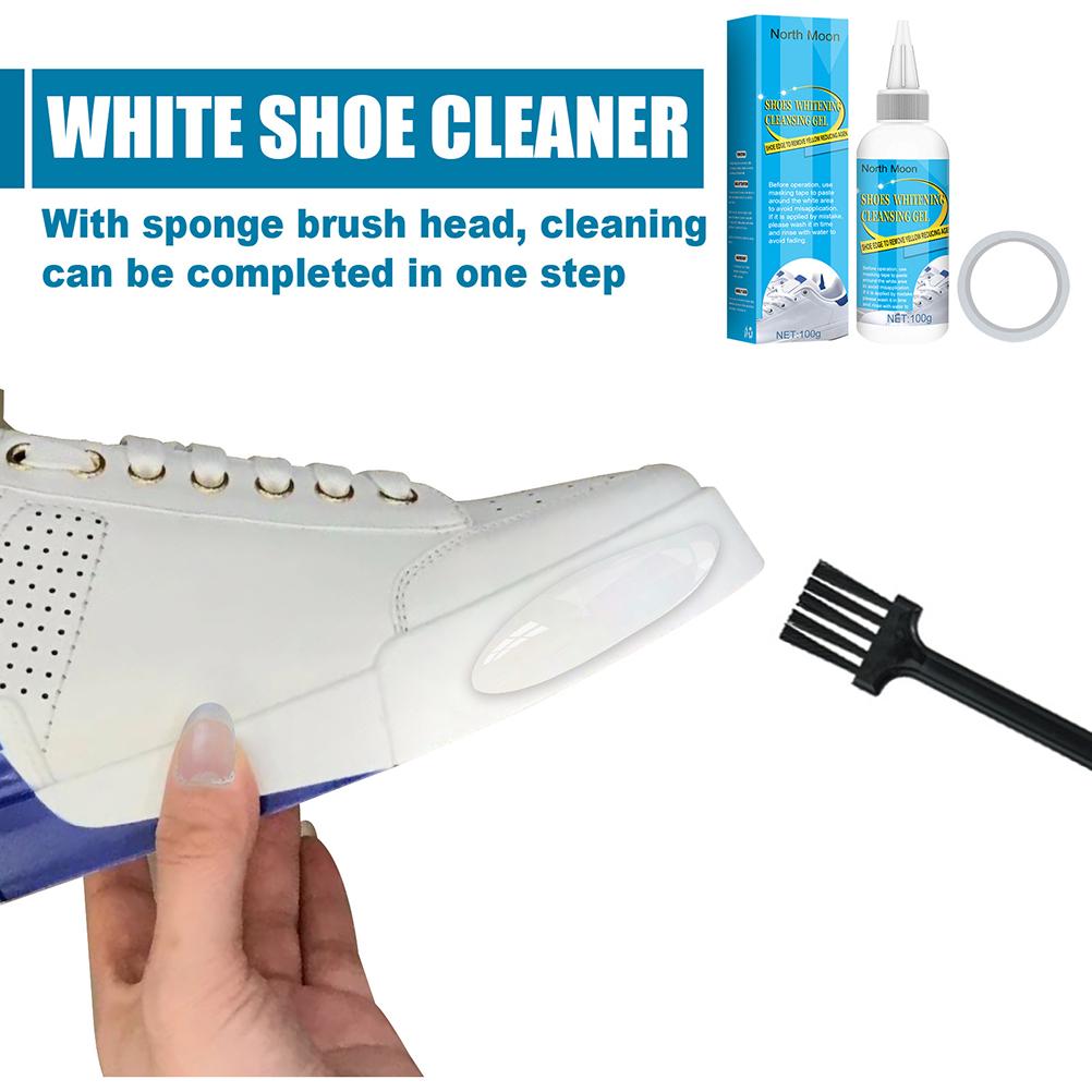 White Shoe Cleaner No Washing White Sneaker Cleaner Whitener Stain Remover Removes Dirt Yellow Edge for Canvas Shoes