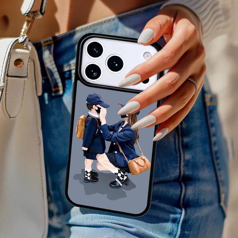Super Mom Baby Girl Boy Phone Case For iPhone 17 Air 14 15 13 12 Max Cover For Apple 16e 11 Pro Max Plus Coque