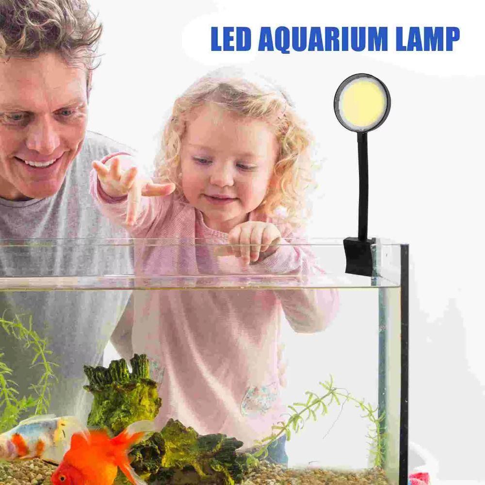 Rotatable LED Fish Tank Light White Light Swivel Aquarium Lamp  Freshwater Tank
