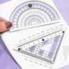 8PCS Multifunctional Student Ruler Set Protractor Stationery Ruler Set  School Starts