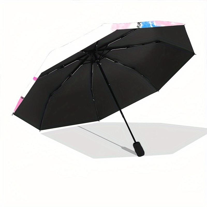 1pc Heart-shaped Plush Toy, Automatic Open/close Folding Umbrella, Compact Portable Travel Umbrella, Durable Construction Yy250809103