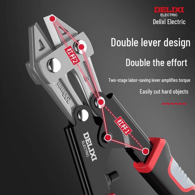 Delixi 8-inch Steel Rebar and Wire Cutting Pliers