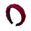 PROLY New Fashion Women Headband Solid Color Braided Hairband Wide Side Headwear Adult Hair Accessories Autumn