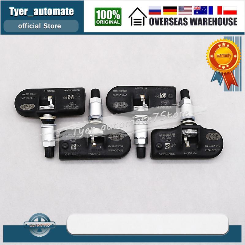 4PCS For Chrysler 200 Sebring Dodge Avenger Caliber Journey Charger Tire Pressure Monitoring System Sensor 433MHz 56053031AD
