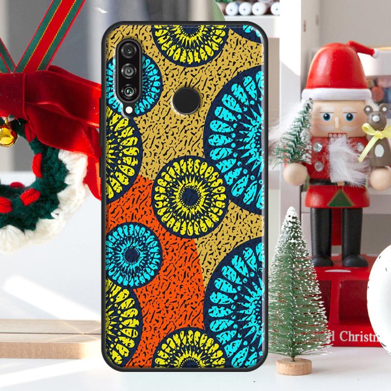 African Wax Pattern Fabric For Huawei Nova 7i 8i 11i 12i 12s Y73 Y70 Y90 Y60 Y72 Y61 Y91 9 10 SE P30 Pro P40 Lite Case