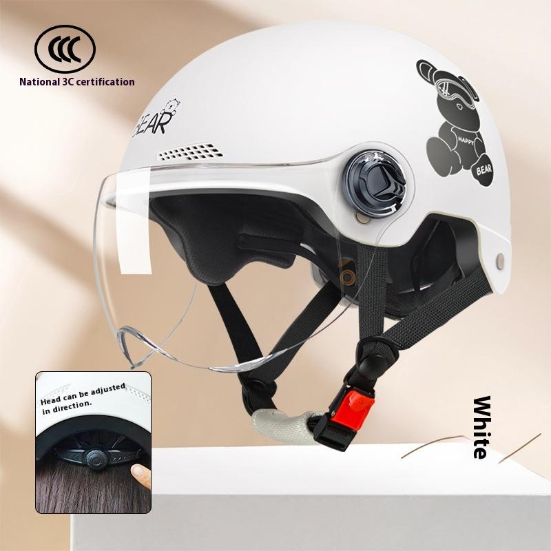 Electric Vehicle, Motorcycle, Women's Summer Battery Car, Half Helmet, Men's Four-season Universal Safety Helmet