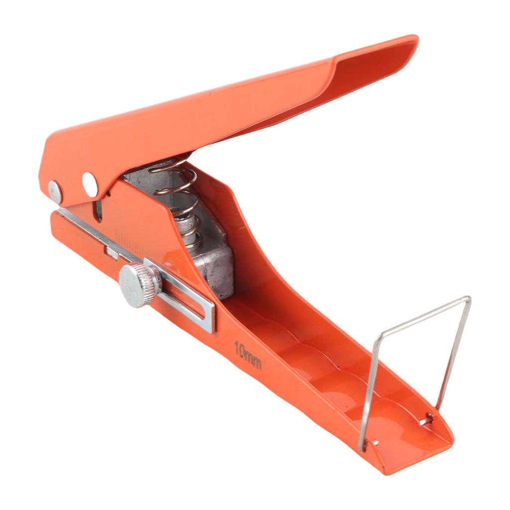 Single Hole Punch Heavy Duty Handheld Edge Banding Punching Pliers Tool for PVC Cards 10mm Flat Oblique Opening