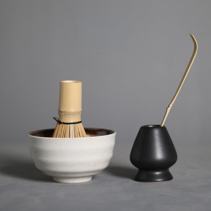 Teaspoon Tea Tea-making Tools, Chinese Matcha Set, Safe Bamboo Whisk, Indoor Beverage Shop, Business Gift, 4Pcs