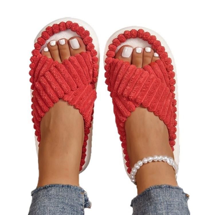 Fashion Autumn Winter Fashion Women Slip on Platform House Slippers Casual Shoes for Women Men Couples Comfortable Shoes