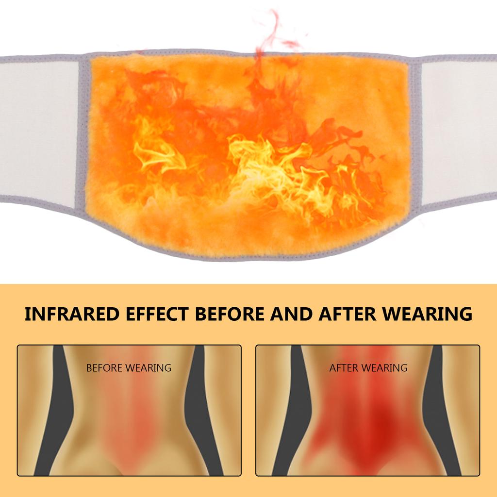 Winter Thicken Plush Waist Belt Thermal Warmer Lumbar Support Belt Abdominal Protector Body Wrap Band Back Brace Kidney Binder