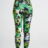High waisted cartoon soccer leggings, women's yoga clothes, yoga pants, elastic sports pants, printed leggings