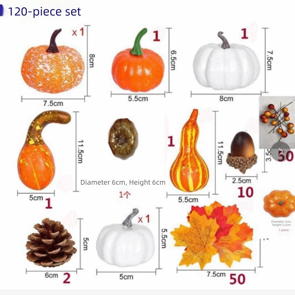 50pcs Faux Berries Artificial Mini Pumpkin Mini Size DIY Craft Supplies Home Decor