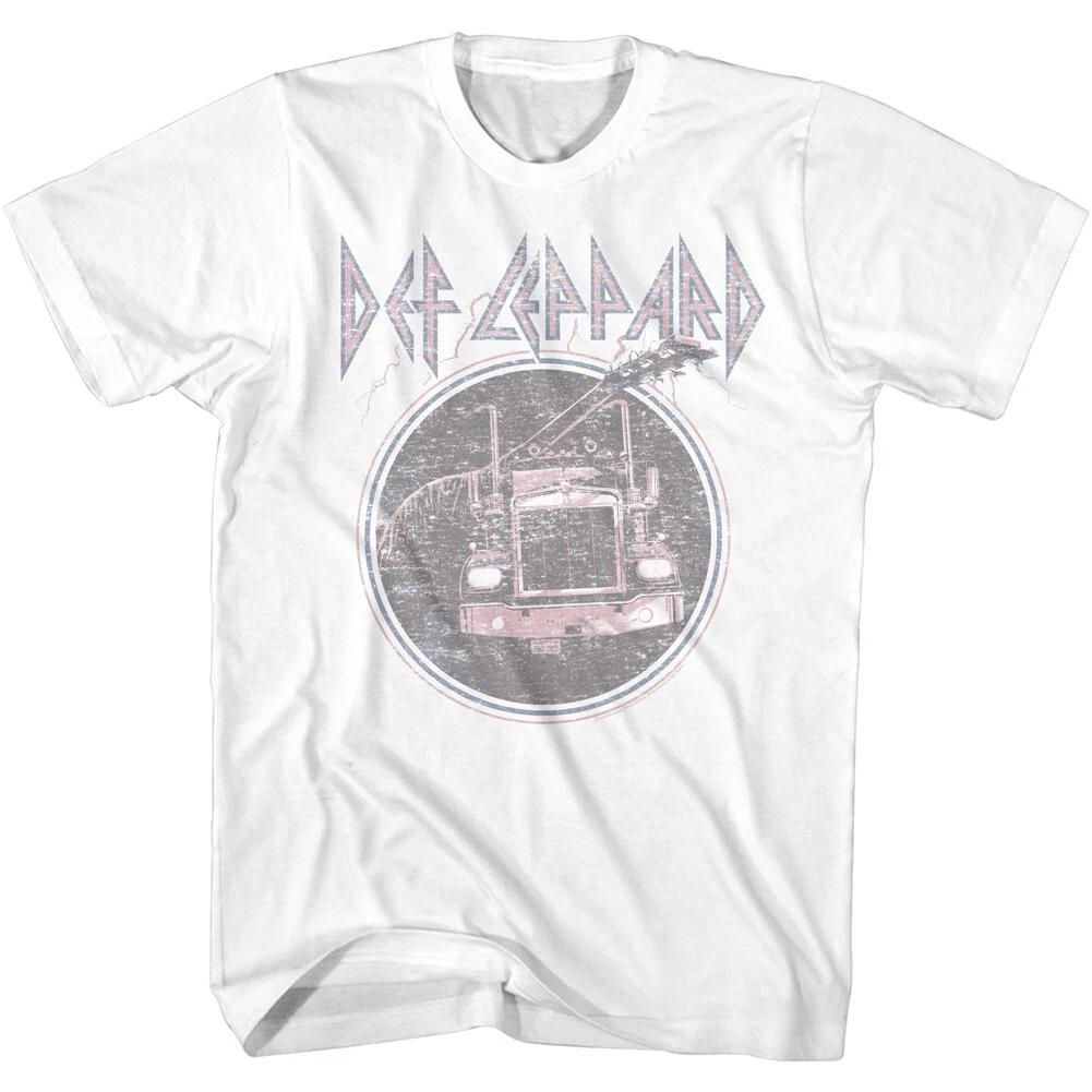 

Def Leppard On Through The Night Distressed Men s T Shirt Rock Music Band Merch L