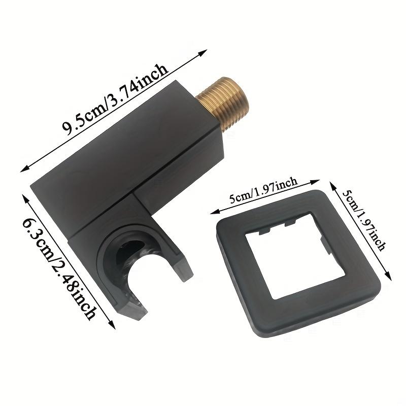 Bathroom Black/Chrome/Gold Brass Hand Shower Outlet Holder Handset Bracket Seat Round Square Hose Connector