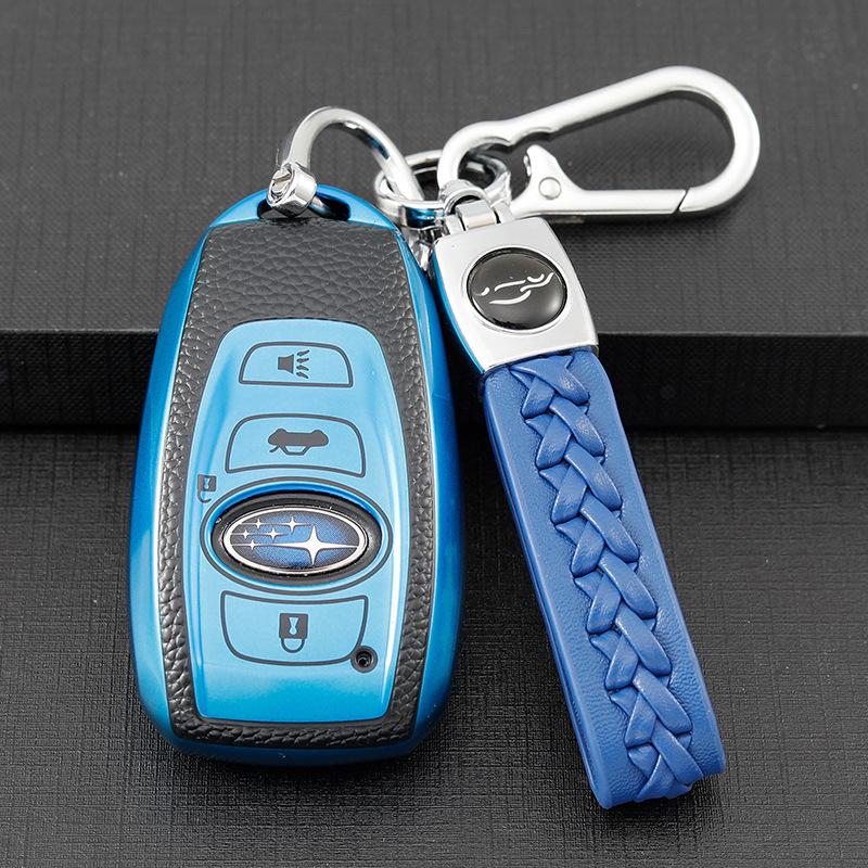 Subaru Forester Outback XV Legacy BRZ Smart Key Case - Premium Autoschlüsselhülle mit Schnalle