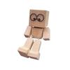 Creative Shaking Wooden Man Figurine Decoration Small Ornaments Leg-swinging Robot Figurine Cute Wood Man Home Car Deco Gifts