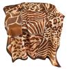 New color block leopard print silk scarf sunscreen shawl premium foreign style scarf simulation silk 71cm square scarf professional scarf women