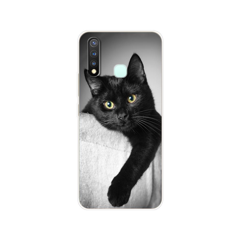 Dla Vivo Y19 Case 6.53 ''miękki TPU silikonowy pokrowiec dla Vivo Y19 Y 19 VivoY19 Case tylna obudowa telefonu zderzak ochronny Shell Bag Coque