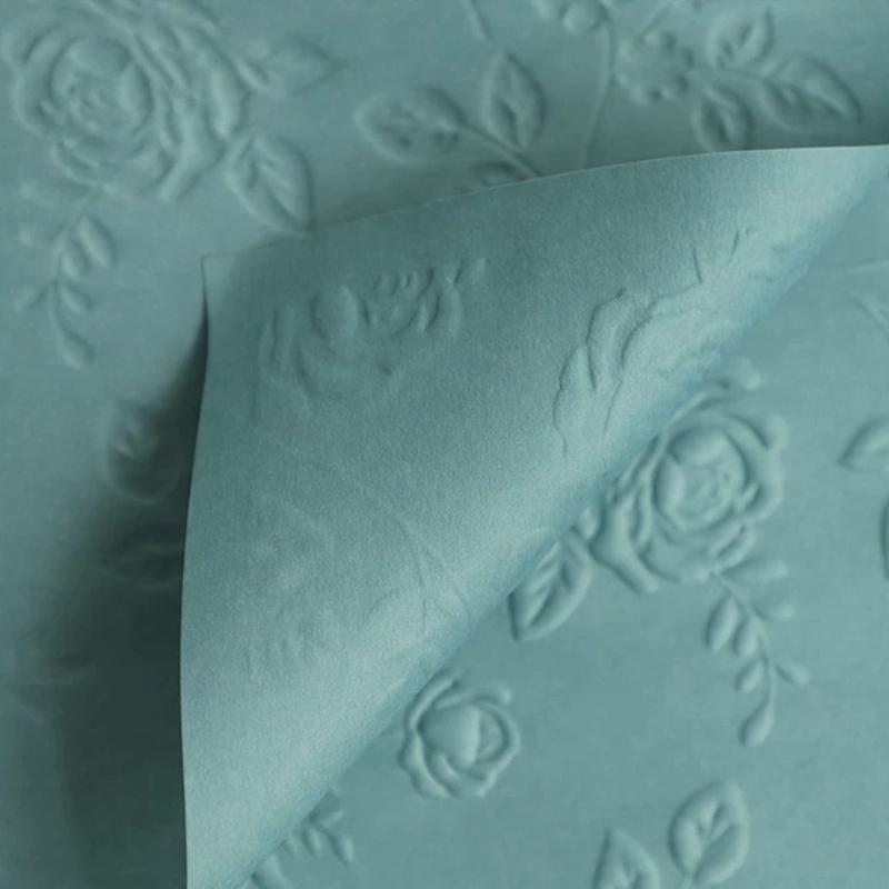 10pcs 58*58cm Art Paper Waterproof Flower Waterproof 3D Relief Art Paper Flower Valentine's Day Gift Packaging Kraft Papers Flower Shops Materials