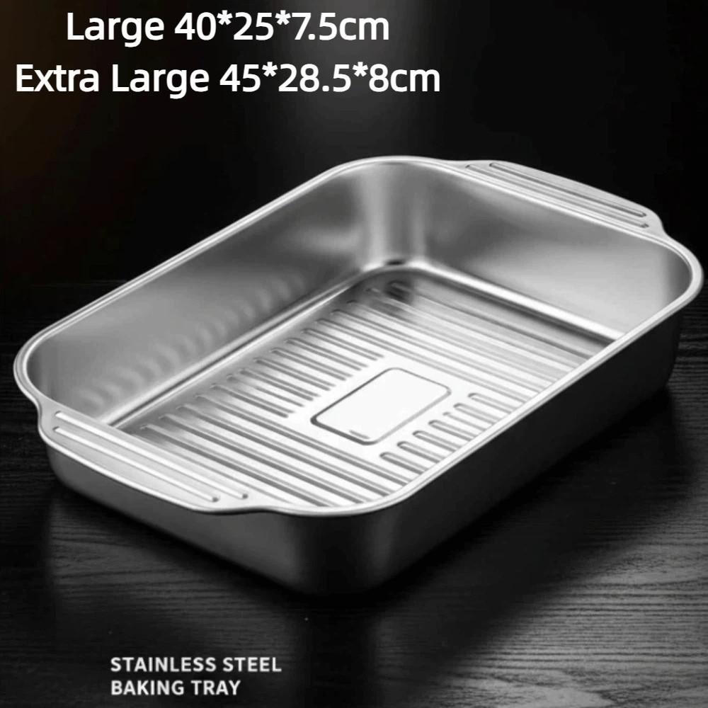 with Lid Grilled Fish Platter Non Stick Outdoor BBQ Grill Pan Durable Food Serving Pan Oven Safe