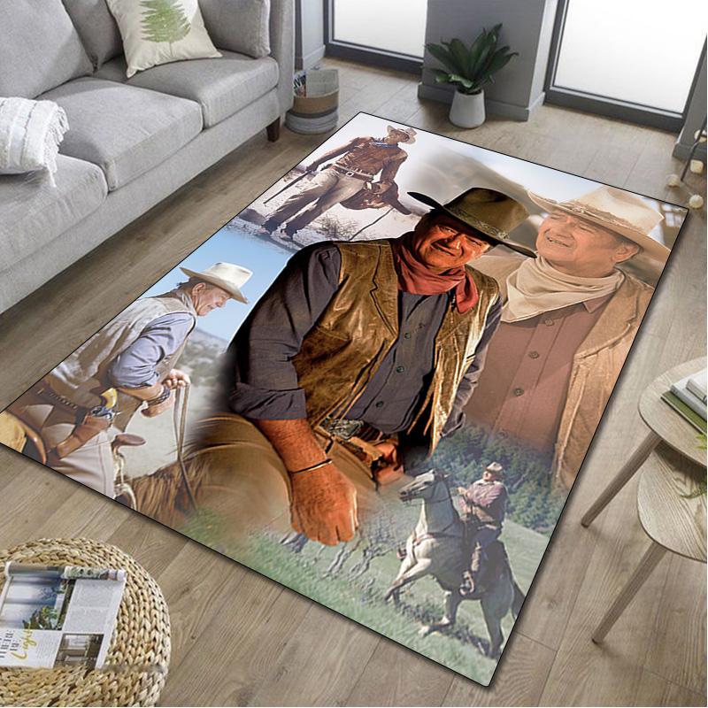 John Wayne Print Rug - Computer Chair Area Rug home decoration Carpet For Living Room Bedroom Flooring Mat