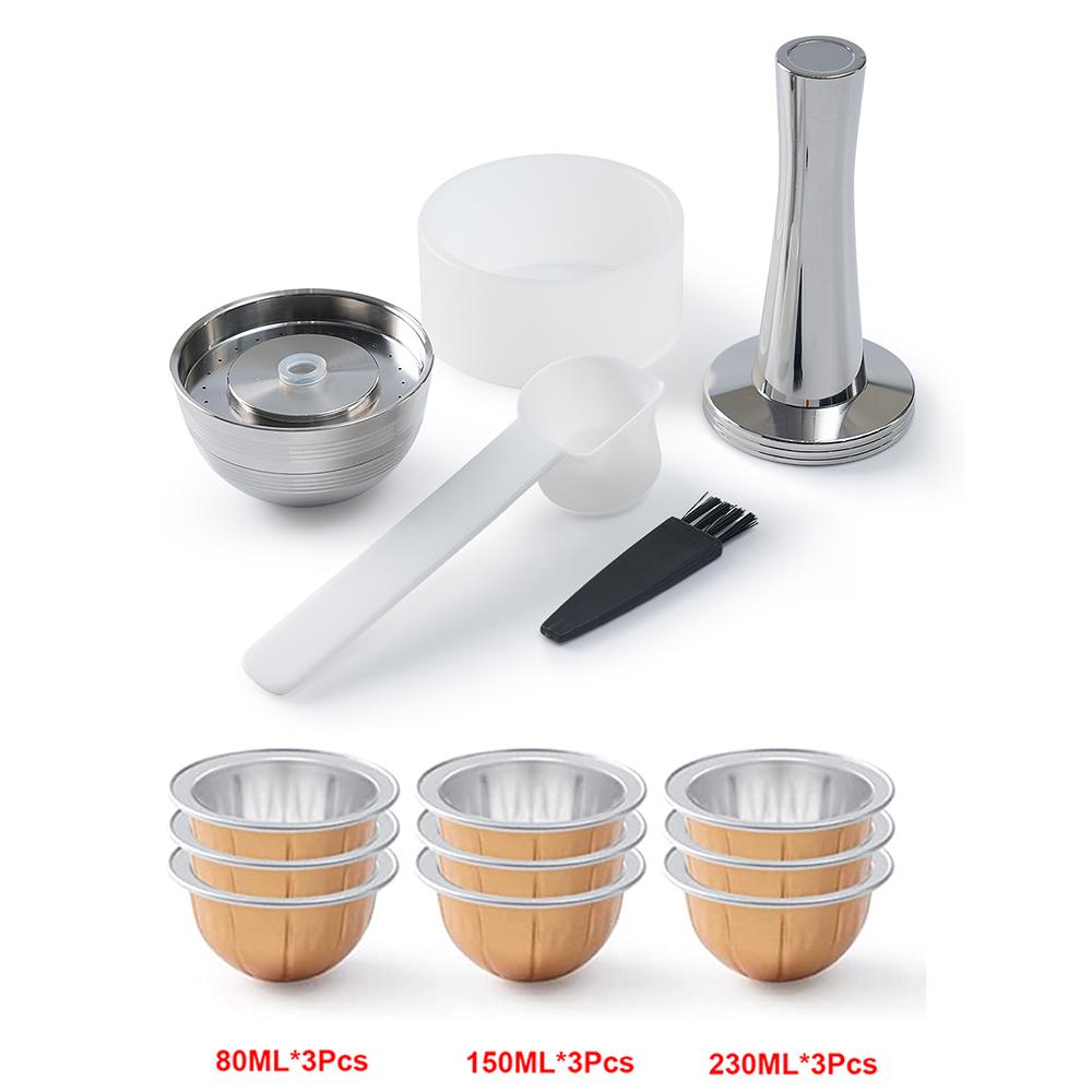 For Nespresso Vertuo POP Refillable Coffee Capsule Vertuoline Reusable Stainless Steel Capsule Filter with Original Pod