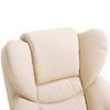 360 degrees Swivel Recliner Chair with Footstool, PU Leather Manual Recliner Armchair with Footstool, Solid Wood Base