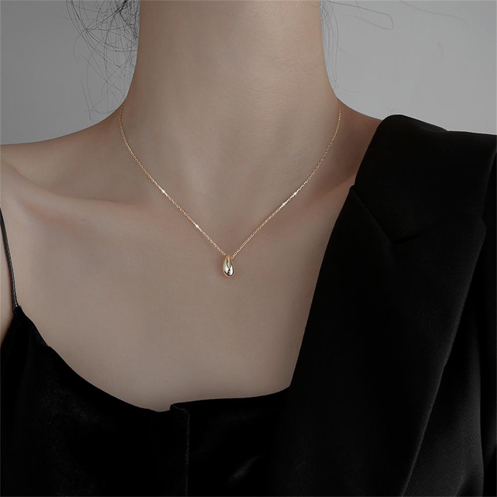 French water drop beanie necklace female ins wind does not fade collarbone chain