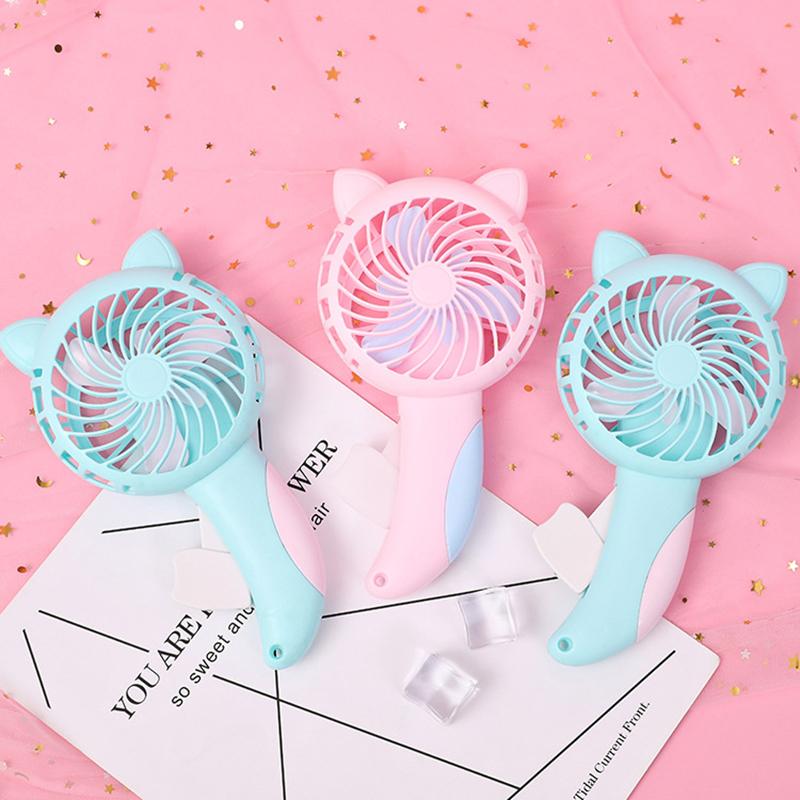 Manual Press Small Fan Hand Pressure Fan Personal Fan Handheld Cartoon Mini Portable Hand Fan For Kids Girls Women Man Outdoor