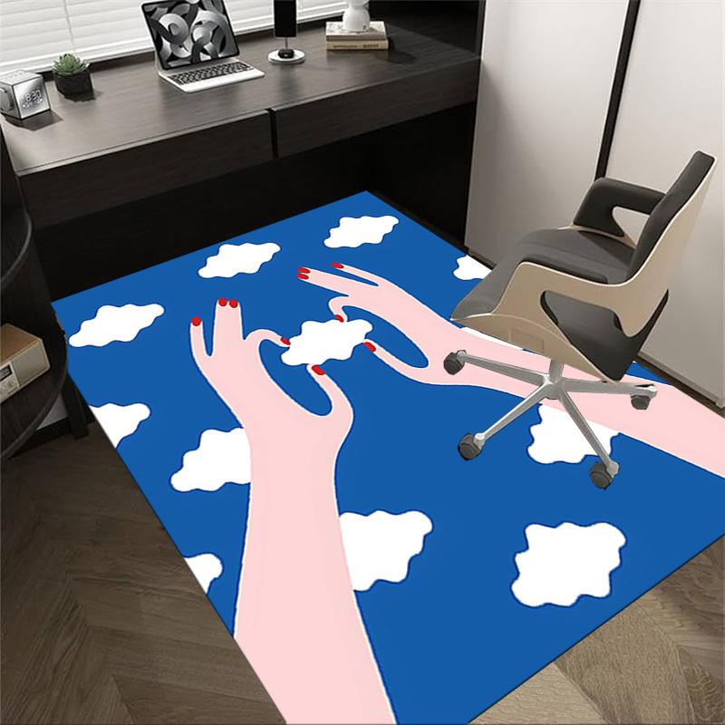 

1PC hands clouds Anti-slip carpet, suitable for Office, bedroomand playrooms. It can also be used as a sofa footrest cover-W30 60cm by 90cm