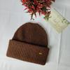 Wool blended knitted hat for women, thickened warm in autumn and winter, big head circumference, headgear, small face, wool hat for men