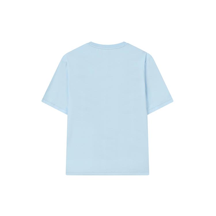 New FILA Drop Shoulder Sleeve T Shirt Unisex Laiwu Blue F11U229103F-LB