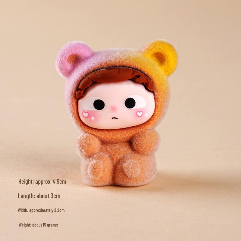 Dezhi Jewelry Cartoon Flocking Mini Desktop Ornament Toy Figurine