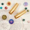 Double Sided Wax Seal Brass Stamps Golden Flower 60x15mm 2pcs/set