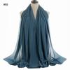 Good Stitching Muslim Chiffon Hijabs for Women Solid Chiffon Shawl Scarf Head Wraps Foulard Femme Hijab Scarves Muslim Turban