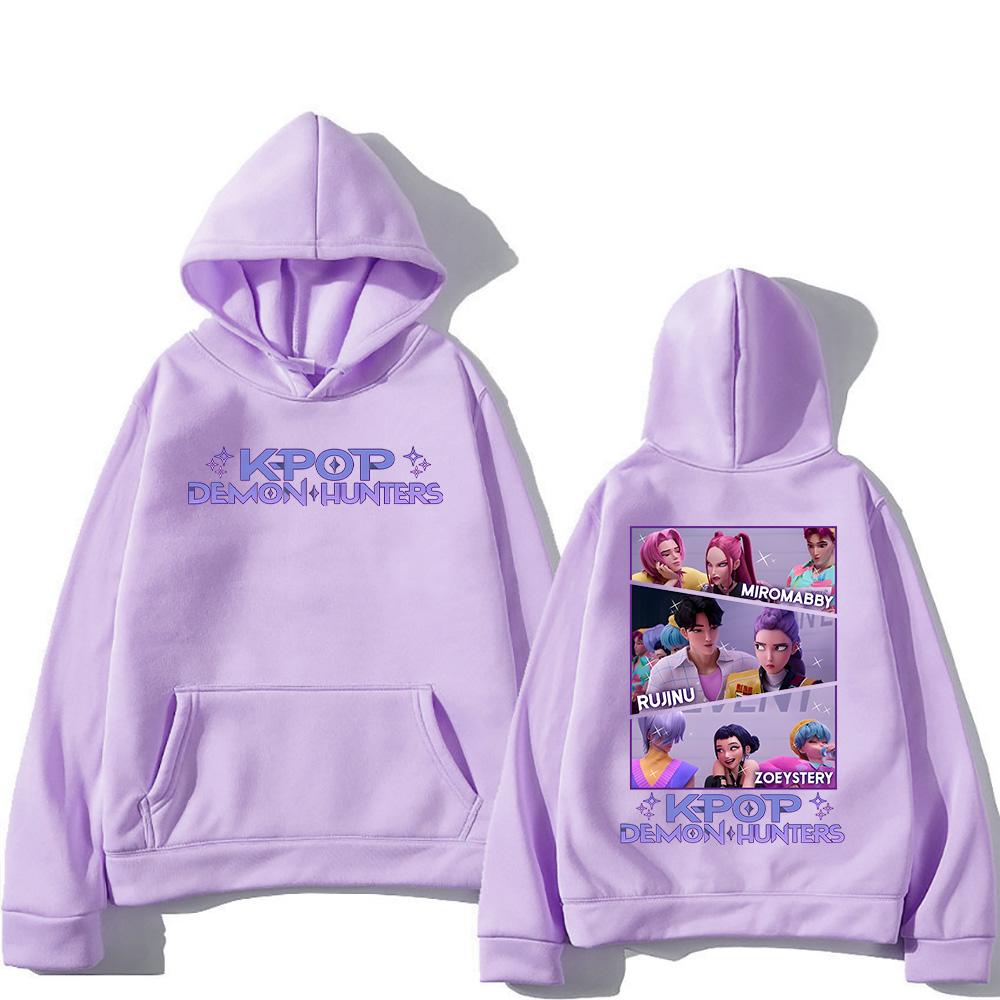 

Kpop Охотники на демонов BABY HUNTRIX Saja Толстовки Повседневный подарок Свитшот Женщины Мужчины Уличная одежда Пуловеры с длинным рукавом Уличная одежда XS