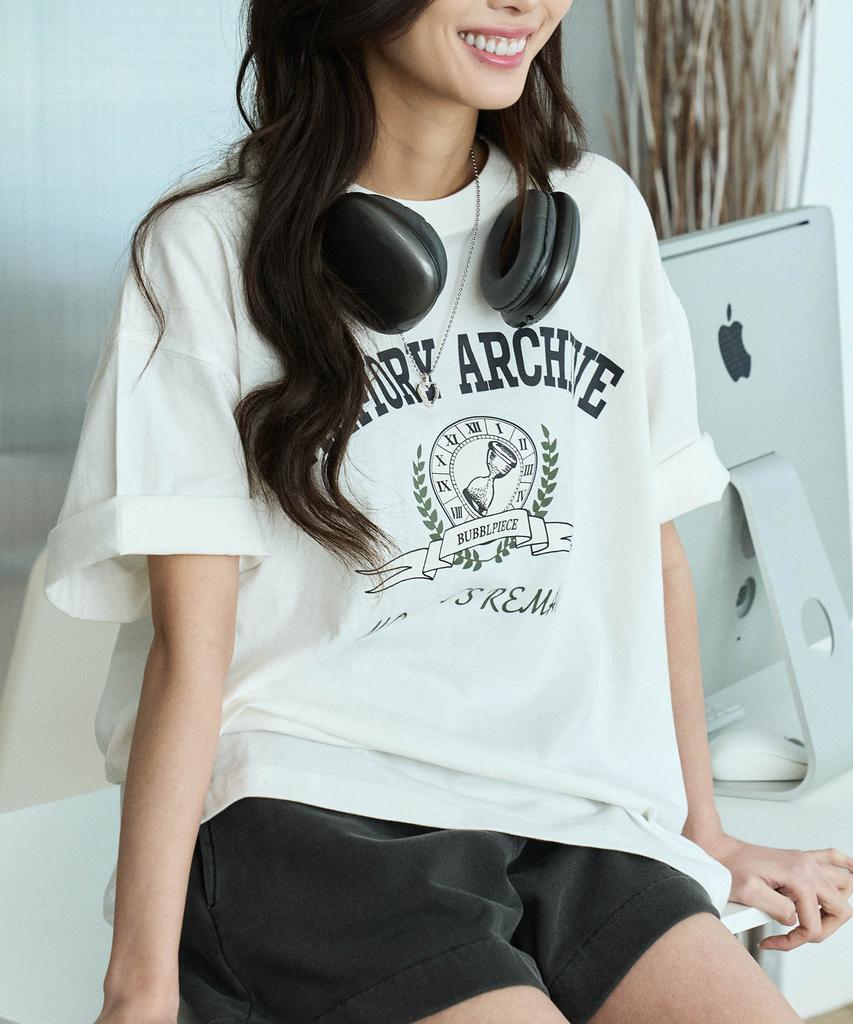 Beobeulpiseu [Unisex] Memory Archive Pigment T-Shirt_White