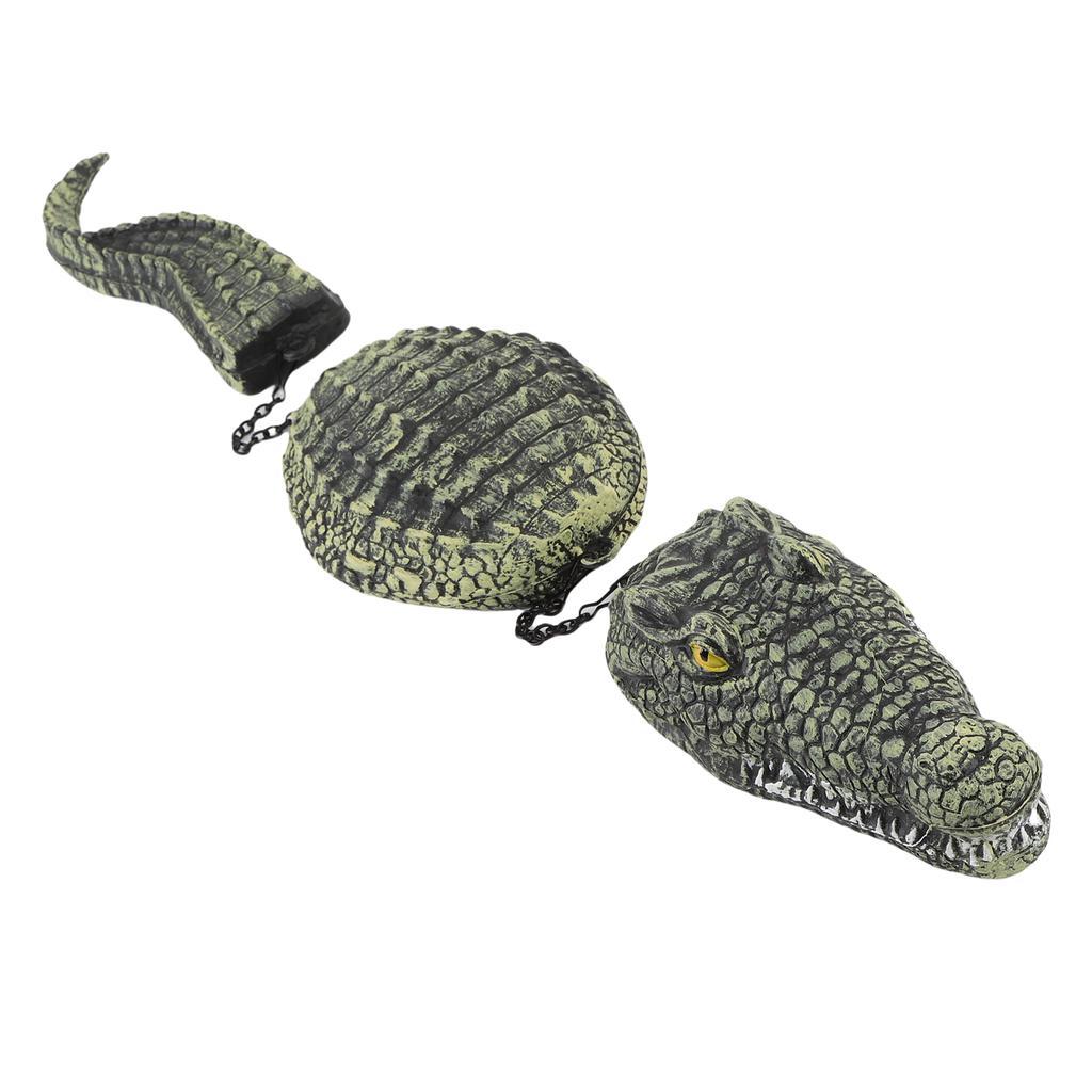 Plastic Artificial Alligator Decoy 3 Segment Simulated Floating Crocodile Sculpture for Garden Pool Pond Decoration